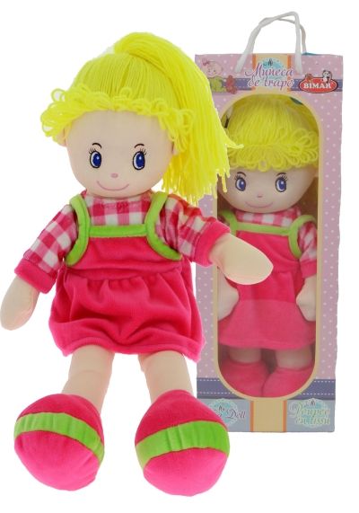 muñeca de trapo rubia