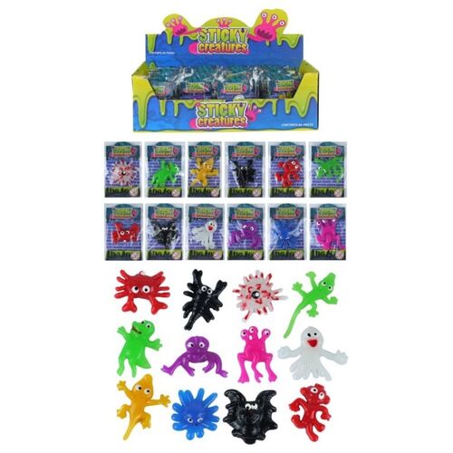 Sticky creatures 5-6cm 12 assorted models