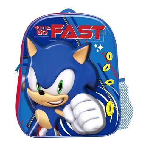 Sonic 3D Backpack 31X26X10 with pocket