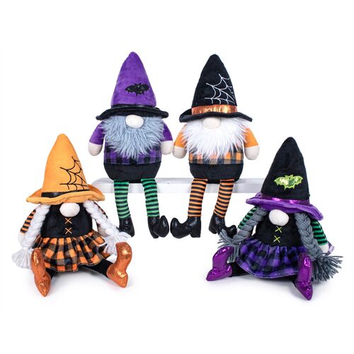 Halloween Boy and Girl Gnome 25 cm Assorted