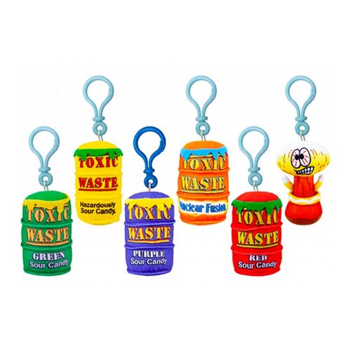 TOXIC WASTE PLUSH CLIP ON 10CM 6 ASSORTED