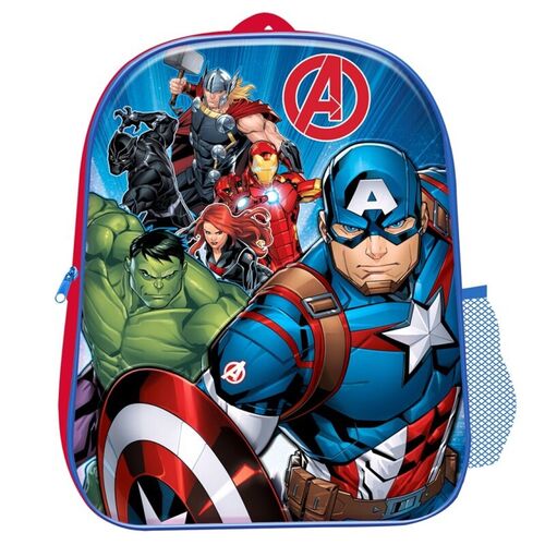 Avengers 3D Backpack 31X26X10 w/ Pockets