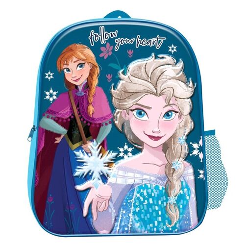 Frozen 3D Backpack 31X26X10 C/ Pockets
