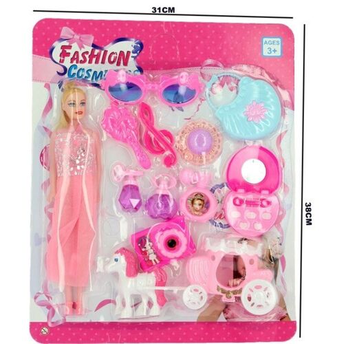 Fashion Cosmetics Doll and Carriage